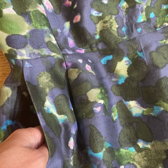 J. Crew Green and Blue Midi Dress - Picture 2 of 5